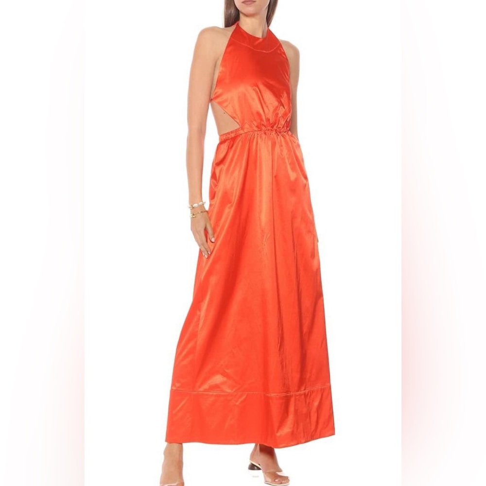 Staud Sidney maxi dress. Size: XS. Color: red/orange